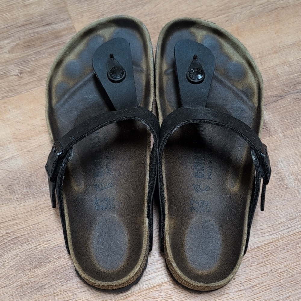 Gizeh Birkenstock Black Sandals